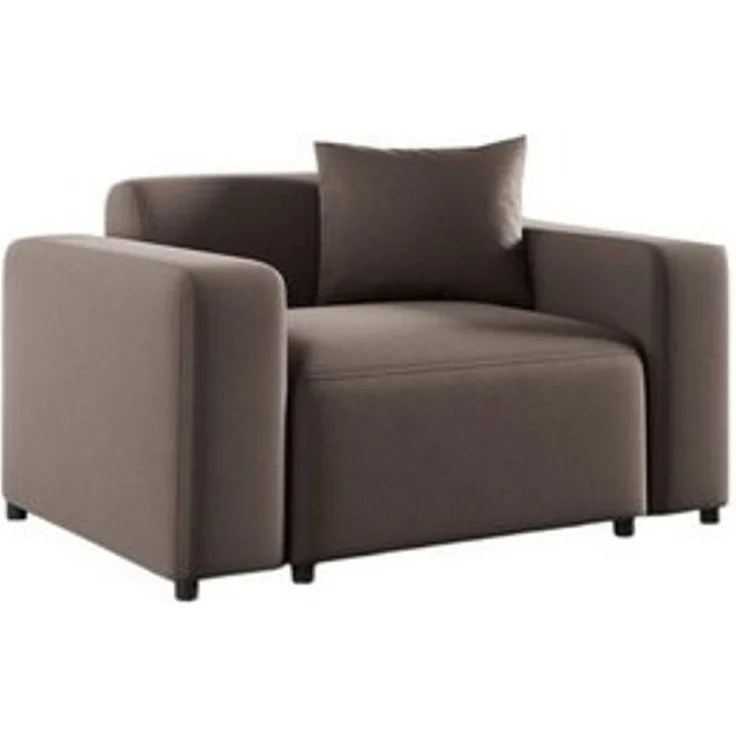Sessel Designersessel MEGAN in Stoff Salvador Braun – Bild 4
