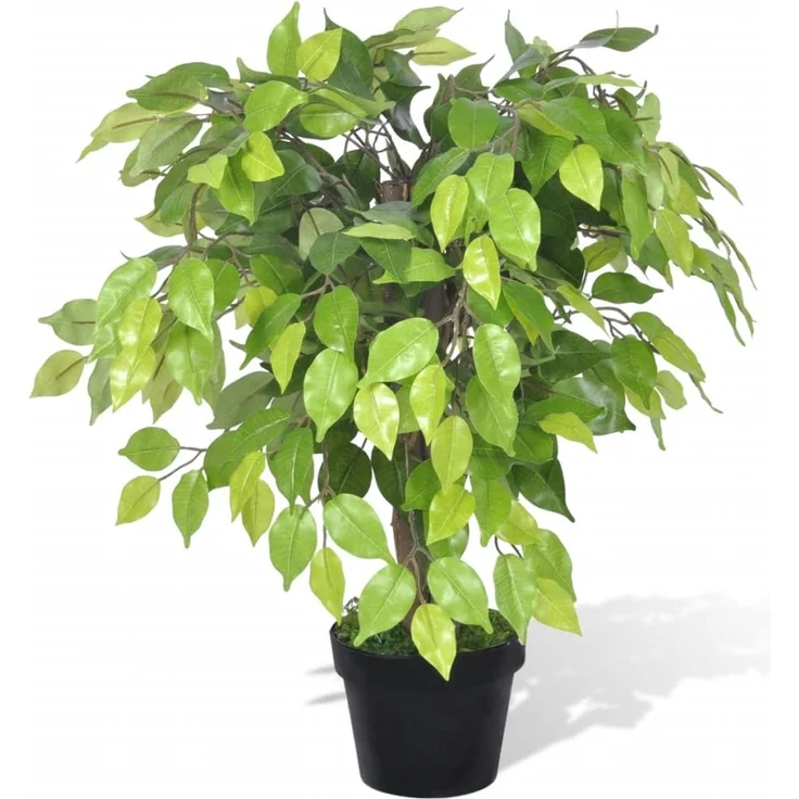 Künstlicher | Kunstpflanze Zwerg-Ficus mit Topf 60 cm – Bild 1