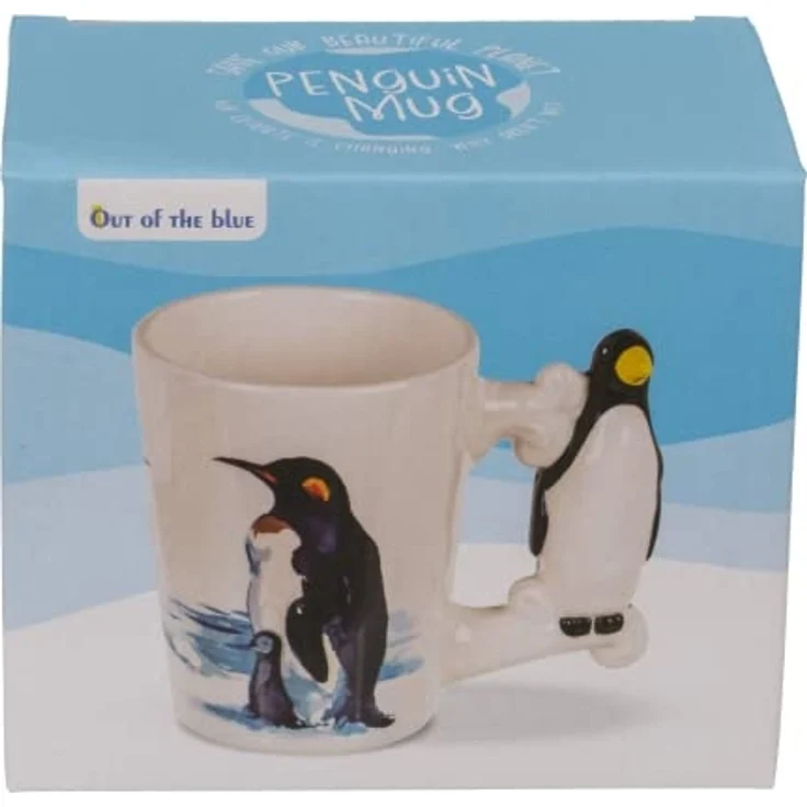 Tasse ca. 300 ml im 3D Design Meereswelt mit verschiedenen Motiven Kaffeetasse Pinguin – Bild 2