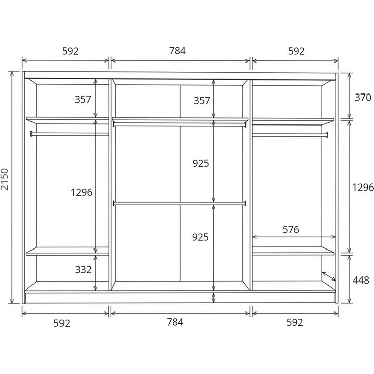 A&J MöbelLand GmbH Schiebetürenschrank FARA 200 cm mit 3D-Lamellen und Spiegelfront (TOP ANGEBOT! Geräumiger Schrank mit einer Breite von 200 cm ideal zur Aufbewahrung von Kleidung und Accessoires. Wählen Sie das ideale Modell für Ihr Schlafzimmer!, TO... – Bild 4