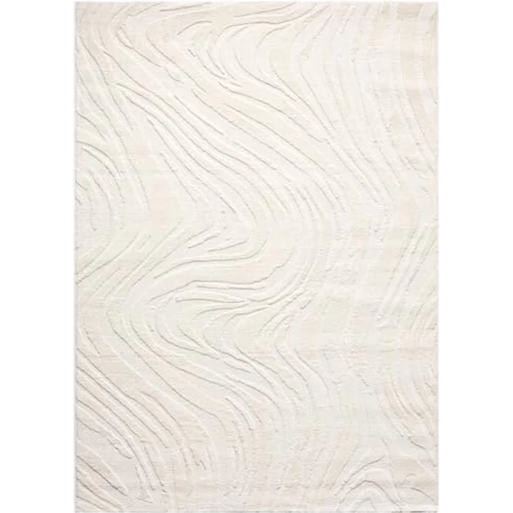 Vimoda Frisé-Teppich Wohnzimmerteppich modern, Rechteckig, Höhe: 11 mm, Einfarbig, Wellenmuster, Läufer, Kurzflor, neues Design, ED Effekt – Bild 3