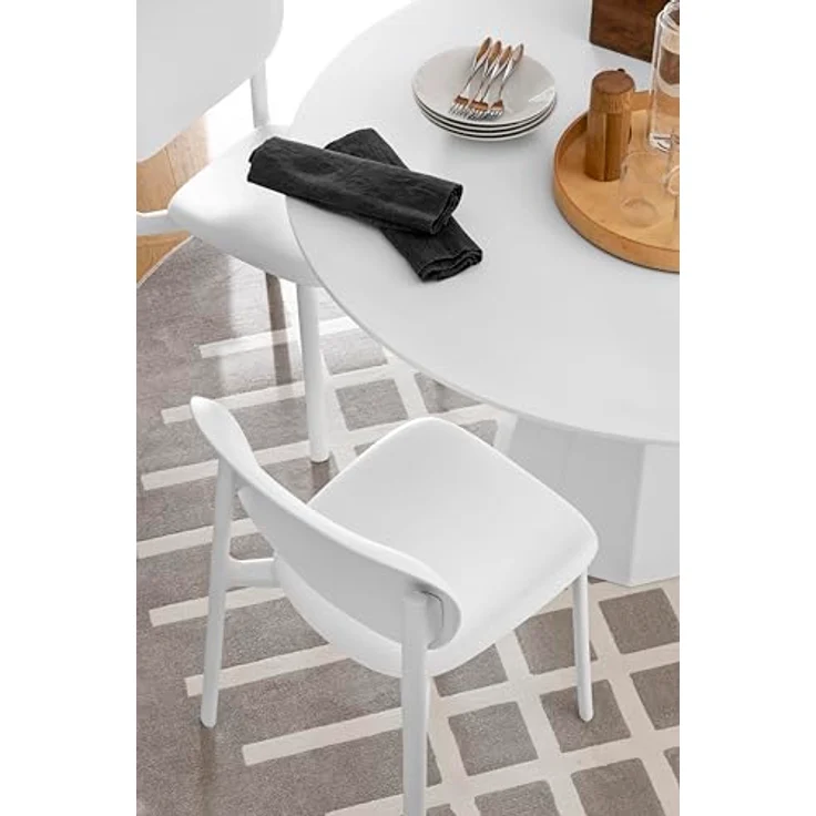 Connubia, Stuhl Zero. Farbe Optik Weiss MATT, 100% recyceltes Polypropylen – Bild 3
