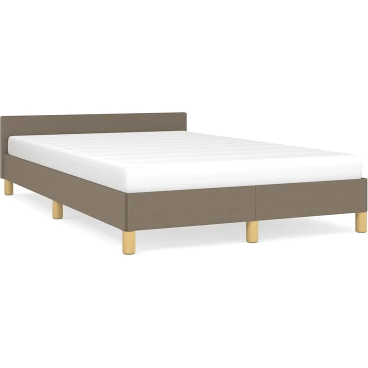 vidaXL Bettgestell ohne Matratze Taupe 120x190 cm Stoff 379538 – Bild 1
