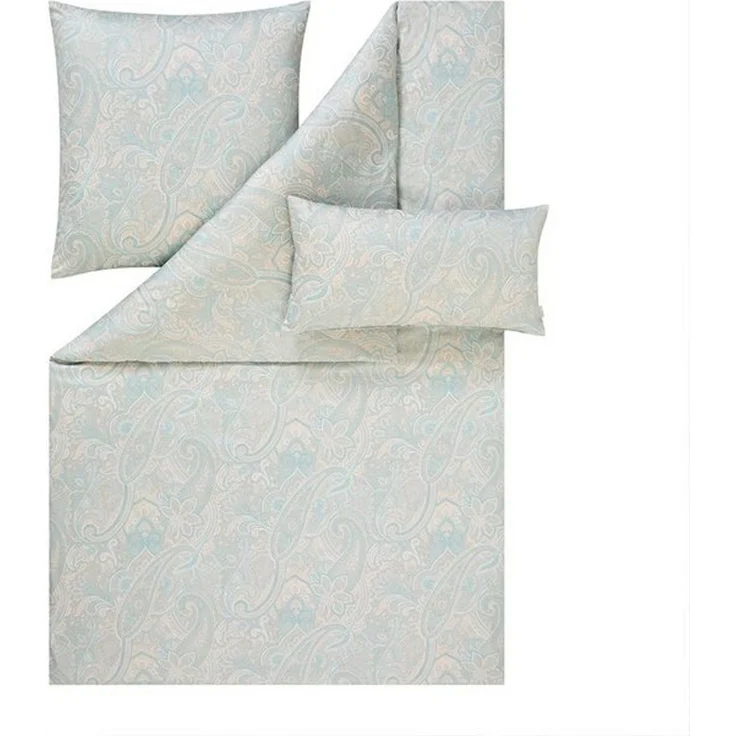 Estella Bettwäsche Estella Mako-Satin Bettwäsche 135x200 Judith elfenbein mint Paisley, Mako-Satin, 2 teilig, für Sommer und Winter – Bild 4