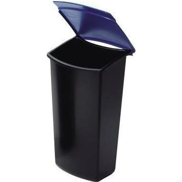 Abfalleinsatz MONDO mit Deckel, 3 Liter, schwarz-blau – Bild 2