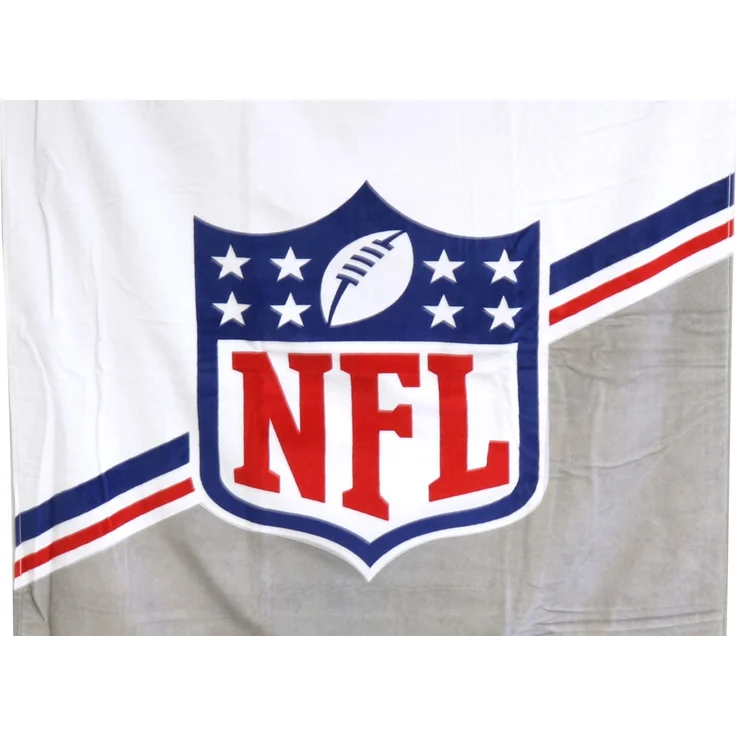 NFL Velour Badetuch 80 x 150 cm weiss/grau Baumwolle Handtuch Saunatuch – Bild 6