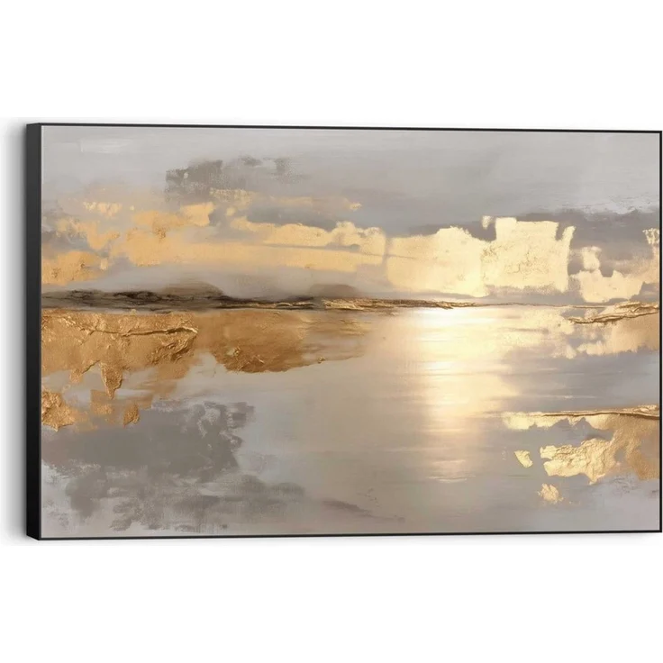 Reinders! Wandbild Goldener Horizont, (1 St), Wohnzimmer - Gold - MDF - Abstrakt - 90x60 cm – Bild 2