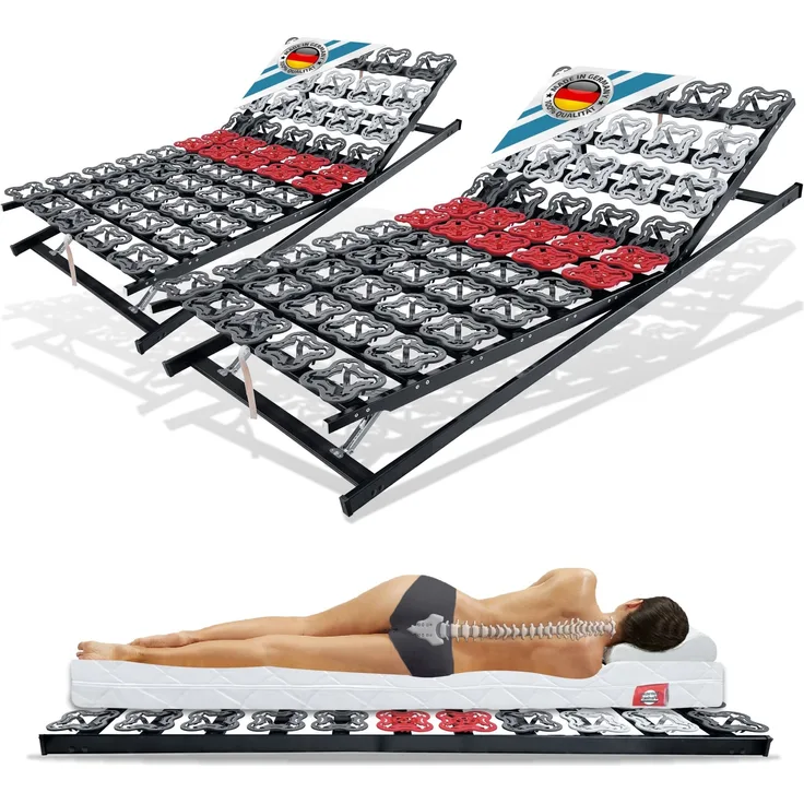 Setangebot: 2 Stück TerraMed T-Flex Teller-Lattenroste. 100x200cm. manuell verstellbar