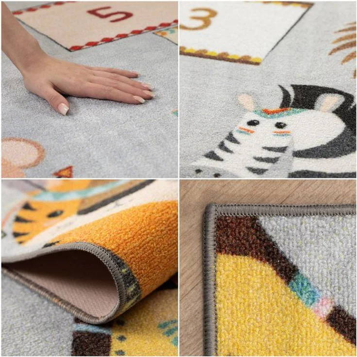 SIMPEX24 Teppich Hüpfspiel Design, Rechteckig, Höhe: 7 mm, Teppich Kinderzimmer Hüpfspiel Design Rutschfest Waschbar – Bild 4