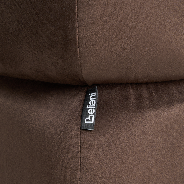 Pouf CALIENTE Samtstoff Dunkelbraun – Bild 7