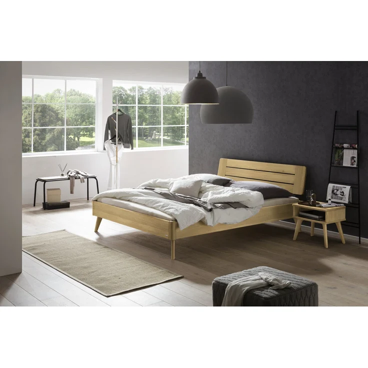Stand Tische Eiche Massivholz 38cm x 48cm x 42cm – Bild 2