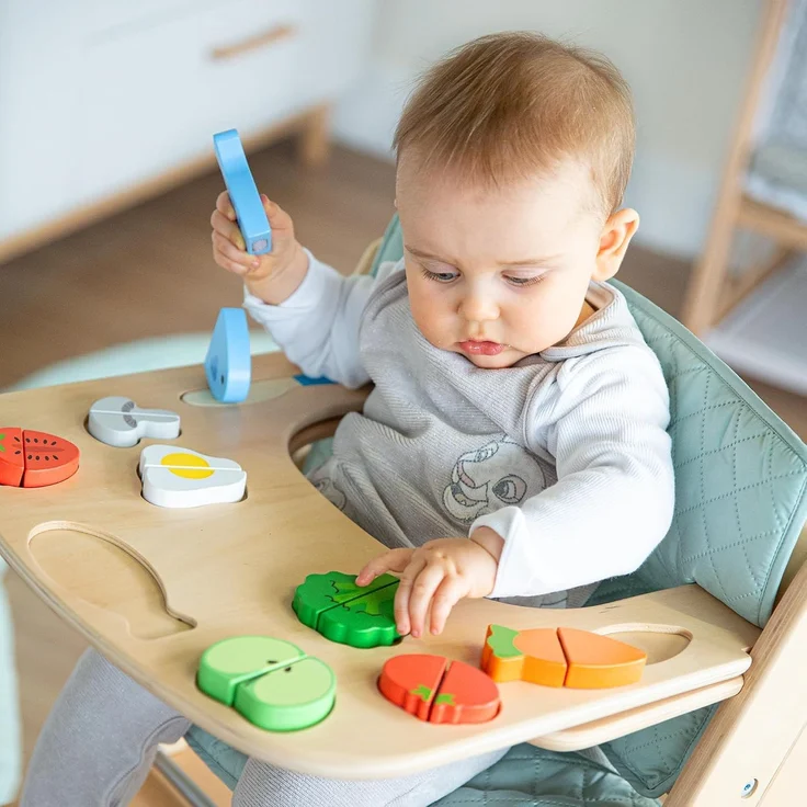 roba Essbrett mit Spielelementen - Obst- und Gemüse zum Spielen - Holz natur – Bild 10