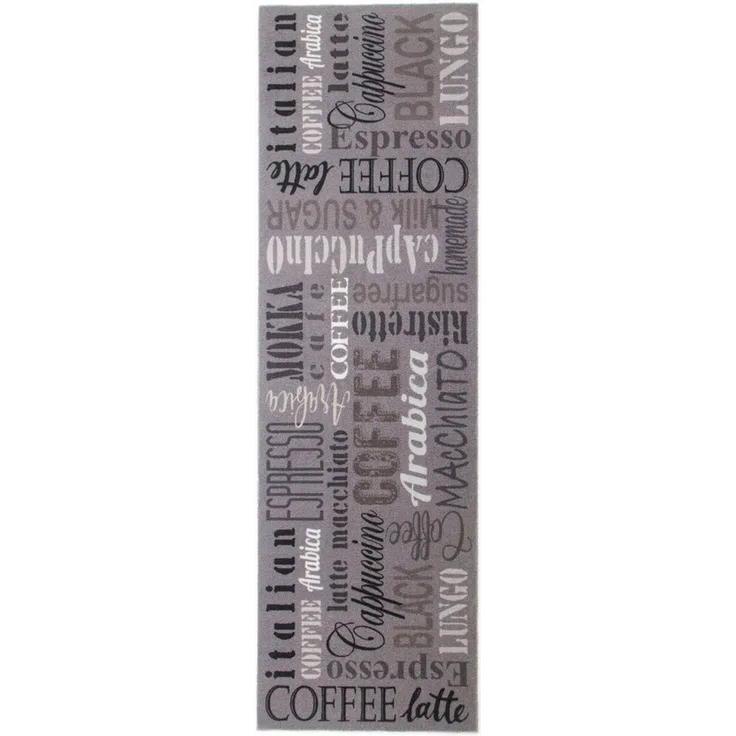 Primaflor-Ideen in Textil Küchenläufer COFFEE, Made in Belgium, rechteckig, Höhe: 6,5 mm, mit Schriftzug, Größe 50x150 cm, rutschhemmend, waschbar, Küche