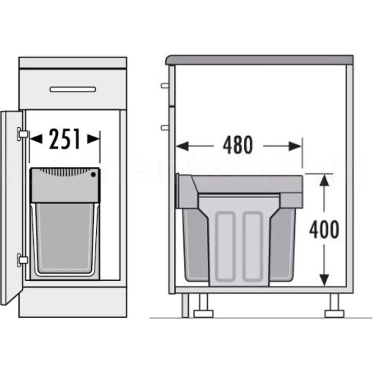 Hailo Abfallsammler 3666221 TA Swing Tandem 2x 15 Liter – Bild 6