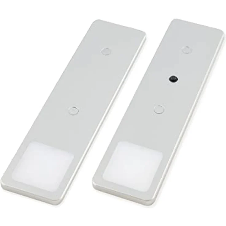 kalb LED Unterbauleuchte LED Unterbauleuchte Solid2, SET silbergrau, mech. Schalter, 3W, 2er Set warmweiß, warmweiß/neutralweiß – Bild 2