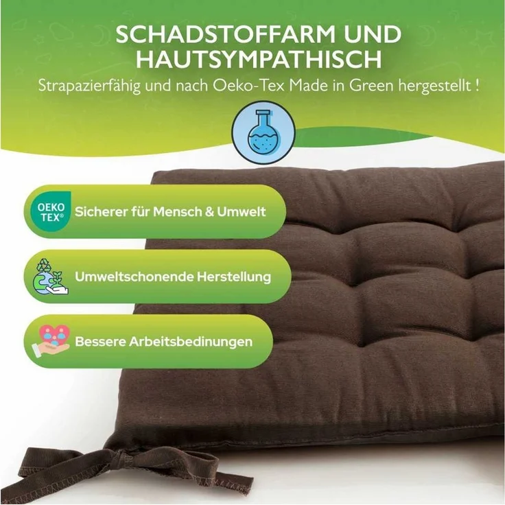 etérea Himmlische Qualität Sitzkissen etérea Sitzkissen Stuhlkissen Basic Auflage und – Bild 3
