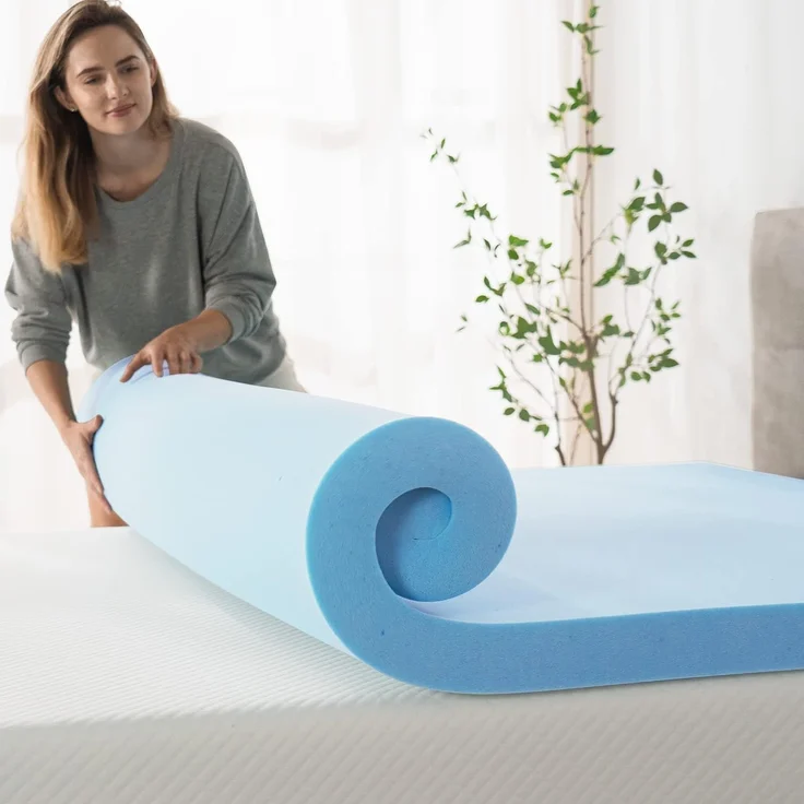 Zinus Matratzenschoner 80 x 190 cm – Höhe 7,6 cm – Matratze aus Memory-Schaum mit kühlendem Gel – Matratzenauflage – Oeko-TEX Zertifiziert – Bild 7