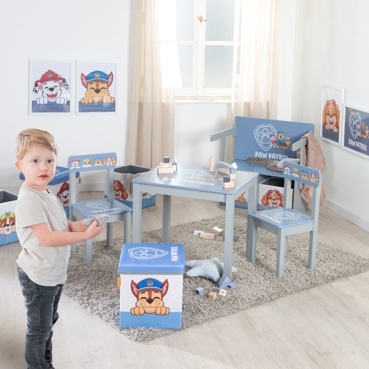 roba Kindersitzgruppe 'Paw Patrol' - 1x Kinderstuhl & 1x Kindertisch - MDF lackiert - Balu / Grau – Bild 7