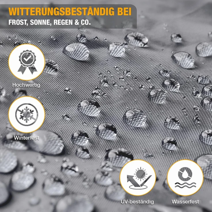 Kronenburg Strandkorb-Schutzhülle Wasserdicht & winterfest, für alle Strandkörbe, 420D Oxford Gewebe, 135x105x175cm, 2 Reißverschlüsse, Belüftungslöcher – Bild 4