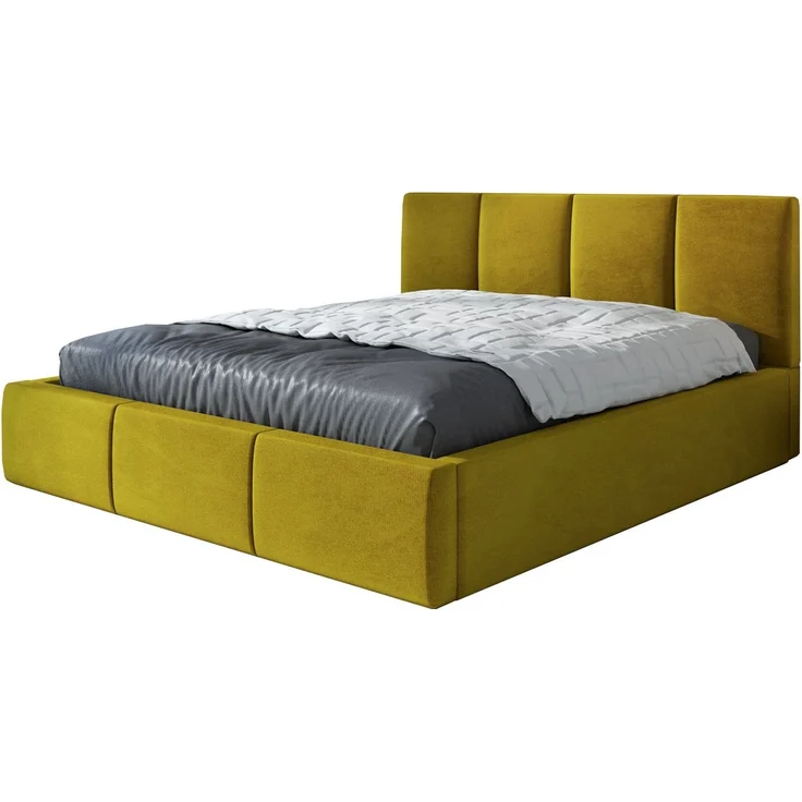 Polsterbett ORINO-OM 120x200 mit Bettkasten und Lattenrost. Farbe: Bernesteigraun 34 – Bild 1