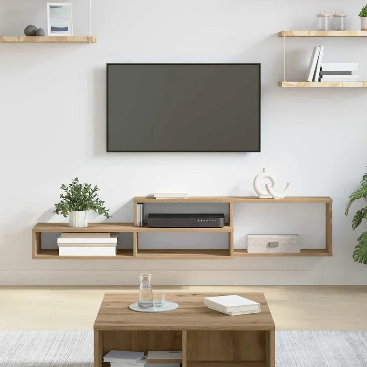 Wand-TV Stand, TV-Regal 150x25x28,5cm Holzwerkstoff – Bild 1