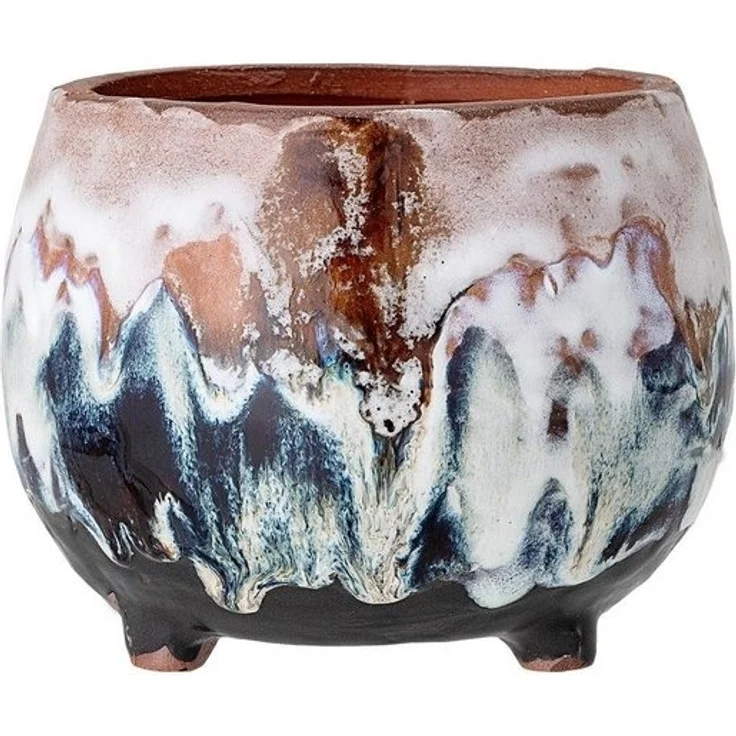 Bloomingville Blumentopf Bjanka, aus Terracotta, 14 x 11 cm, Dänisches Design – Bild 3