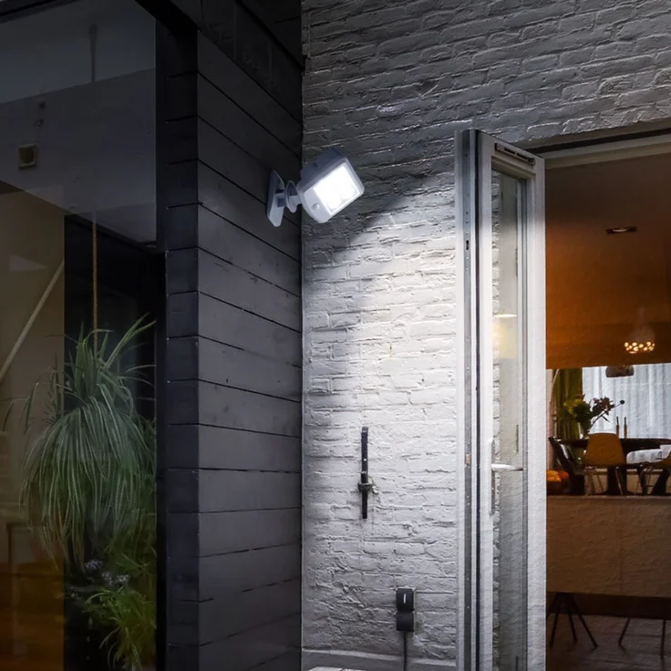 LED Solarleuchte, weiß, beweglicher Spot, Bewegungsmelder – Bild 3