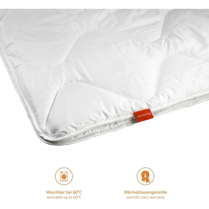 sleepling Microfaserbettdecke Basic 100, Füllung: 100% Polyester, für Allergiker geeignet, hergestellt in der EU – Bild 2
