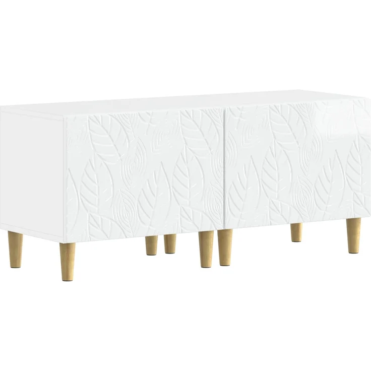 vidaXL 3-teiliges LED TV Regal DELFT Hochglanz Weiß Holzwerkstoff 3416763 – Bild 4