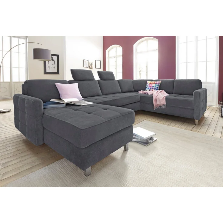 sit&more Wohnlandschaft Pablo U-Form, wahlweise mit Bettfunktion und Bettkasten – Bild 1