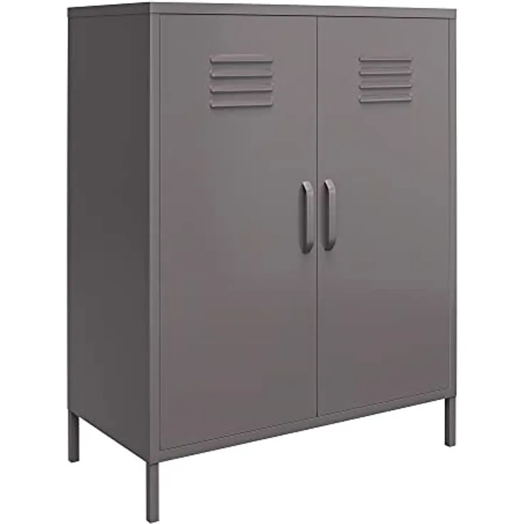 loft24 Mehrzweckschrank Bradford Spind Schrank aus Metall, 2 Türen
