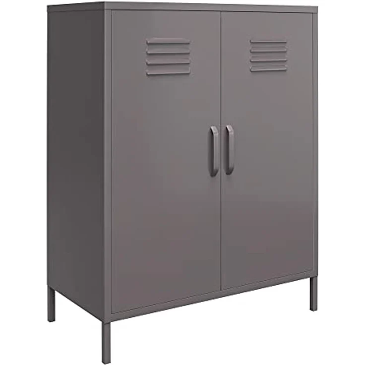 loft24 Mehrzweckschrank Bradford Spind Schrank aus Metall, 2 Türen – Bild 1