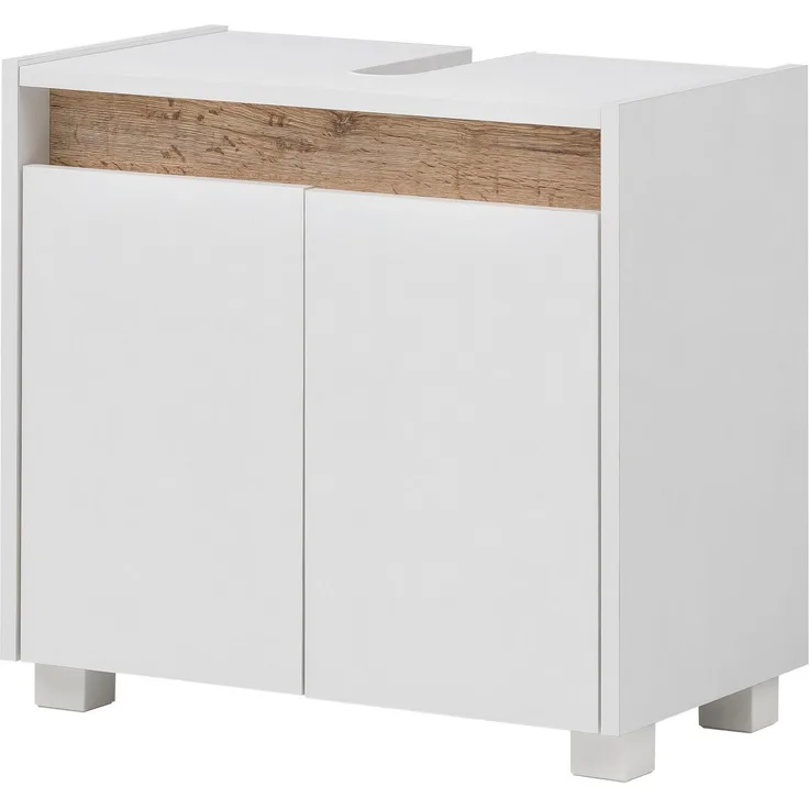 Schildmeyer Waschbeckenunterschrank 146316 Cosmo, 57 x 54,5 x 33 cm (BxHxT), weiß