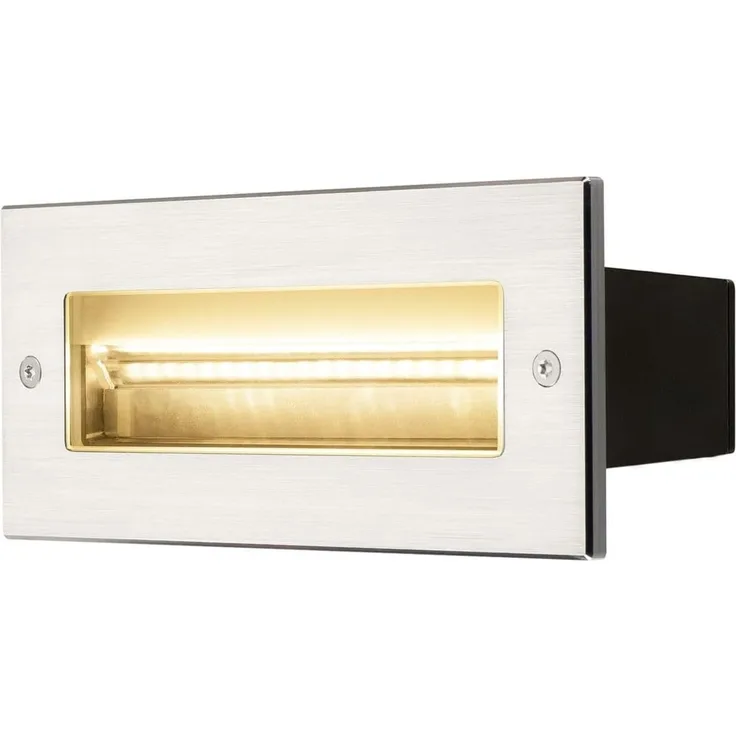 SLV No. 233660 BRICK Outdoor Wandeinbauleuchte LED 3000K edelstahl 230V IP65 850lm