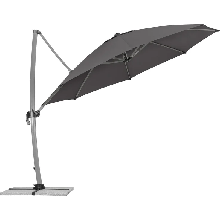 Schneider Schirme 'Rhodos Rondo' Sonnenschirm, Anthrazit, Ø ca. 350 cm – Bild 3
