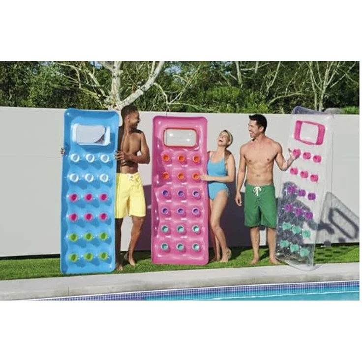 Bestway | Luftmatratze mit Fenster | Fashion Lounge | 188 x 71 cm | Farbe: Pink | ideal für Strand und Schwimmingpool – Bild 6