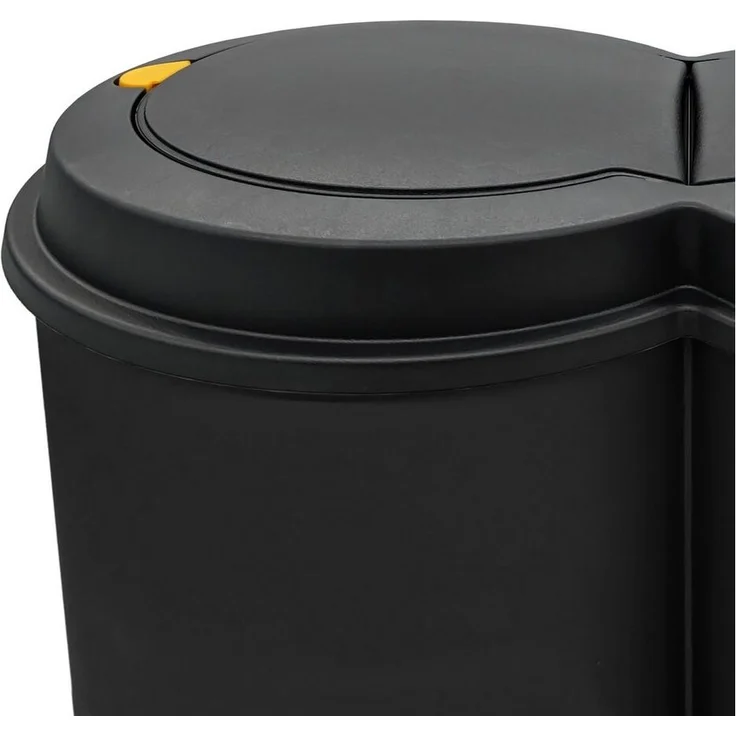 Spetebo Mülleimer Abfalleimer 2x25 Liter Duo Bin - schwarz, Doppel Müll Eimer Abfall Trenner – Bild 2