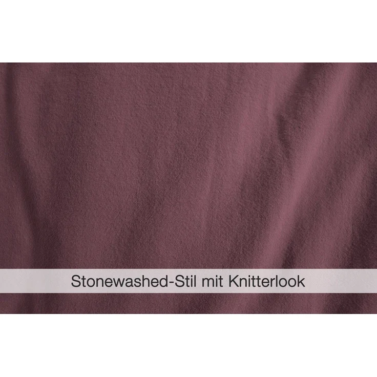 jilda-tex Bettwäsche Lissabon, Renforcé (Bio-Baumwolle), 2 teilig, unifarben, stonewashed und in vielen Farben – Bild 3