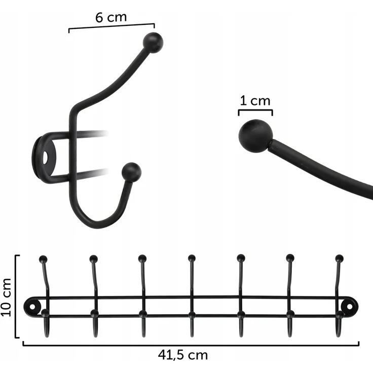 KADAX Wandhalter für Kleiderhalter 3+7 Haken – Bild 5