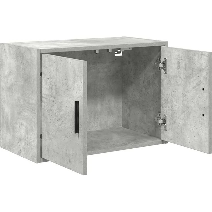 vidaXL Garagen-Wandschränke 2 Stk. Betongrau Holzwerkstoff 860650 – Bild 5