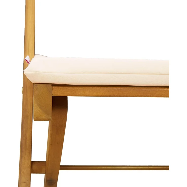 vidaXL Außen Bistro-Stühle 6 stk. Natur und Cremeweiß 3416287 – Bild 9