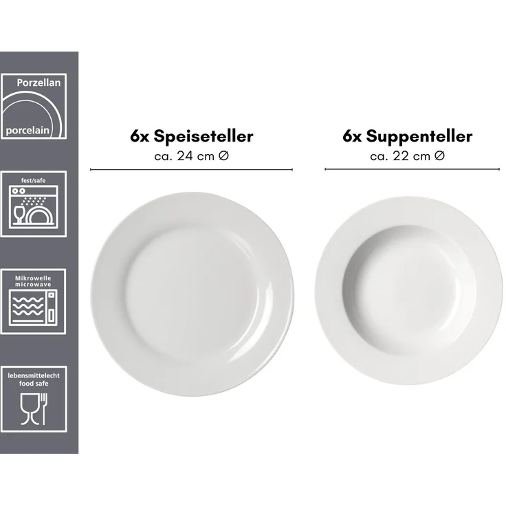 Ritzenhoff & Breker BIANCO Tafelservice 12-teilig – Bild 2