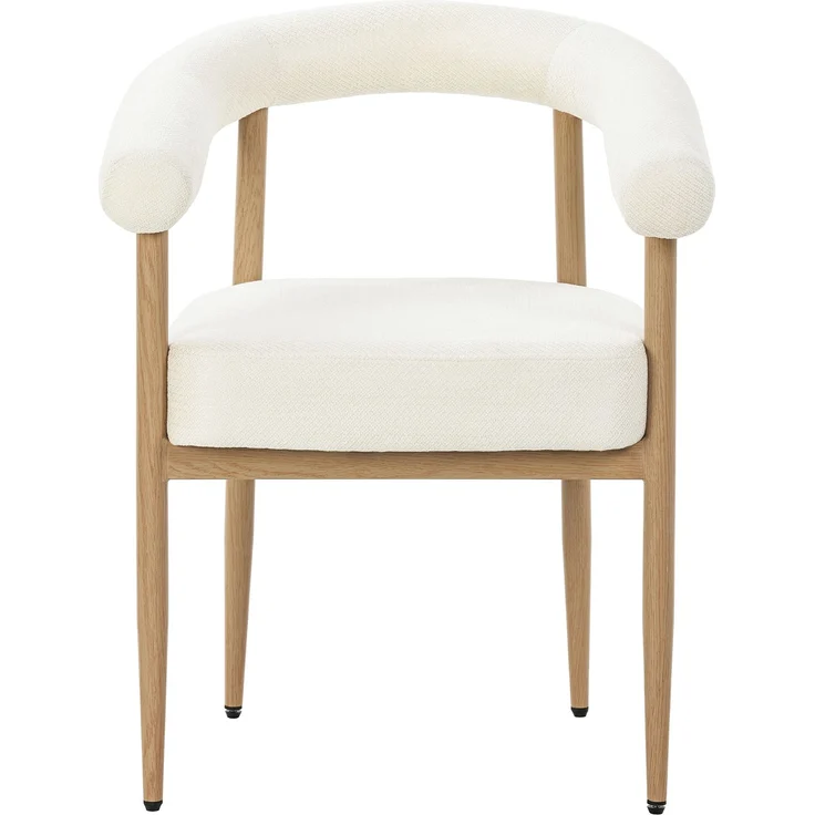 Merax Esszimmerstuhl Gestell aus Metall in Holzoptik Natur, Bezug aus Plüschstoff (Set, 2 St), 2er Set Polsterstühle Armlehnstuhl Küchenstuhl Wohnzimmer Beige – Bild 9
