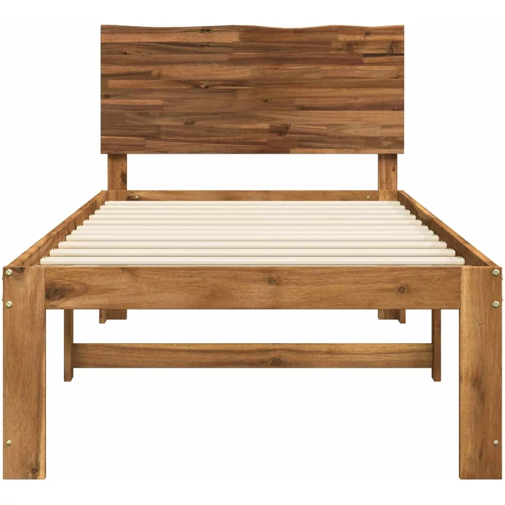 vidaXL Einzelbettgestell mit Kopfteil ROSTOCK Natur 90 x 190 cm 903399 – Bild 4