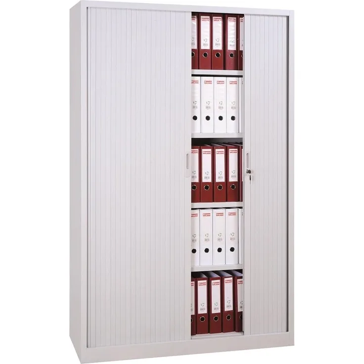 Querrollladenschrank "Gigant" Stahl Büro Aktenschrank Rolladenschrank (HxBxT) 1950 x 1200 x 460 mm Lichtgrau 555160
