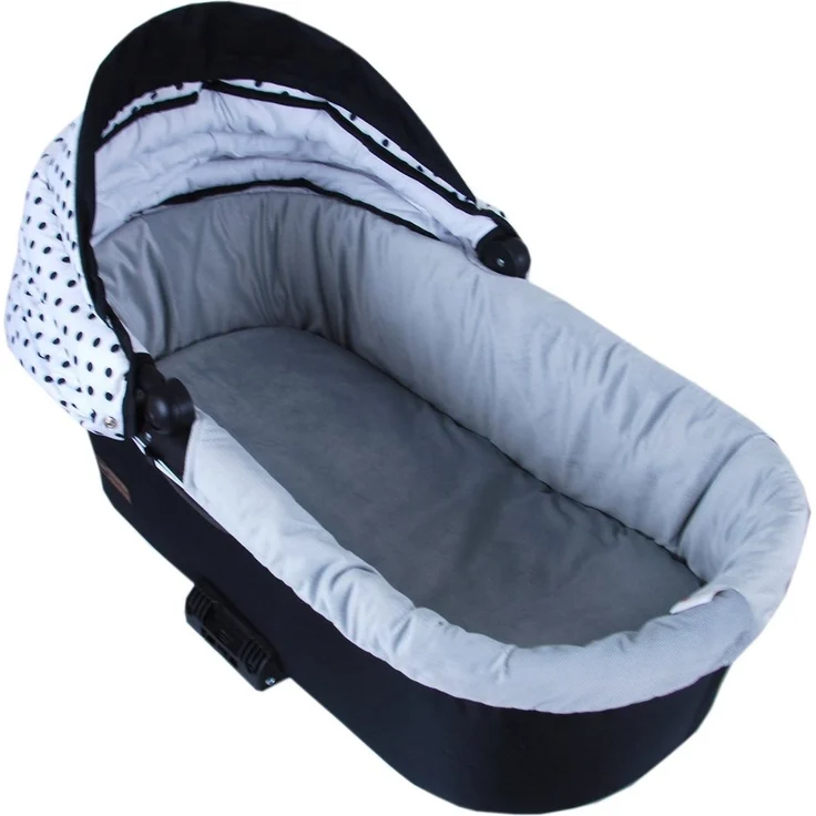 BabyLux Kinderwagen-Bezug BABYLUX Nestchen für Kinderwagen BABYWANNE + Matratze 2 Tlg Set, W104 Velvet Grau – Bild 5