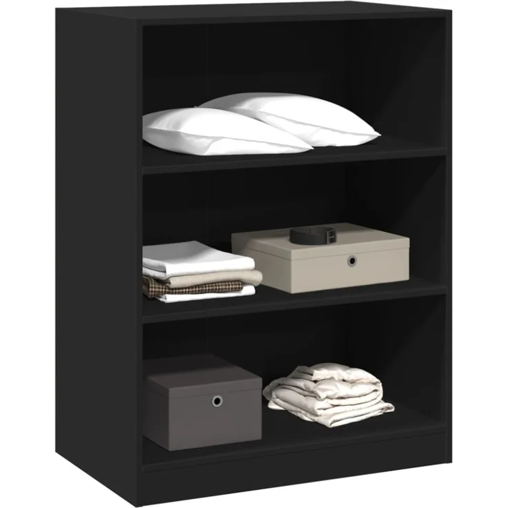 vidaXL Kleiderschrank Schwarz 77x48x102 cm Holzwerkstoff 840822 – Bild 6