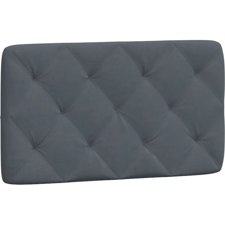 vidaXL Bett Kopfteil-Kissen Dunkelgrau 90 cm Samt (1-tlg) – Bild 1