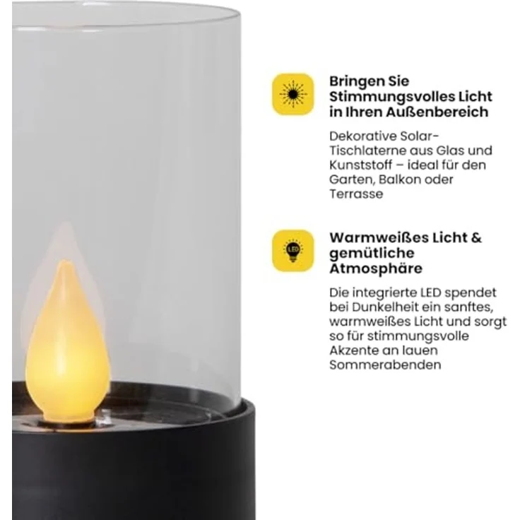 Star LED-Solarkerze 'Puloun', Acryl/Plastik – Bild 2