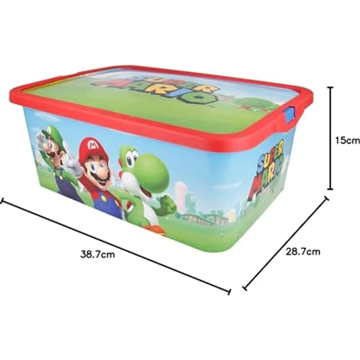 Super Mario Aufbewahrungsbox Super Mario Kunststoff Aufbewahrungsbox 13 L – Bild 6